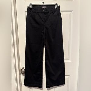 NYDJ wide leg black jeans size 0